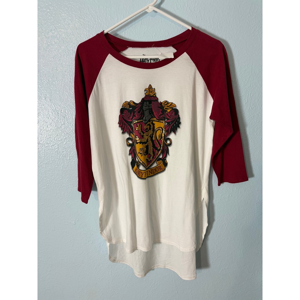 NWT Harry Potter Gryffindor Crest Baseball Tee Warner Bros Studio Tour London L